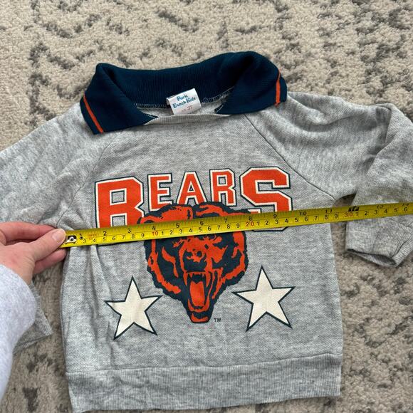 Vtg 1980s 1990s Chicago Bears Kids Collared Crewneck - Picture 5 of 5
